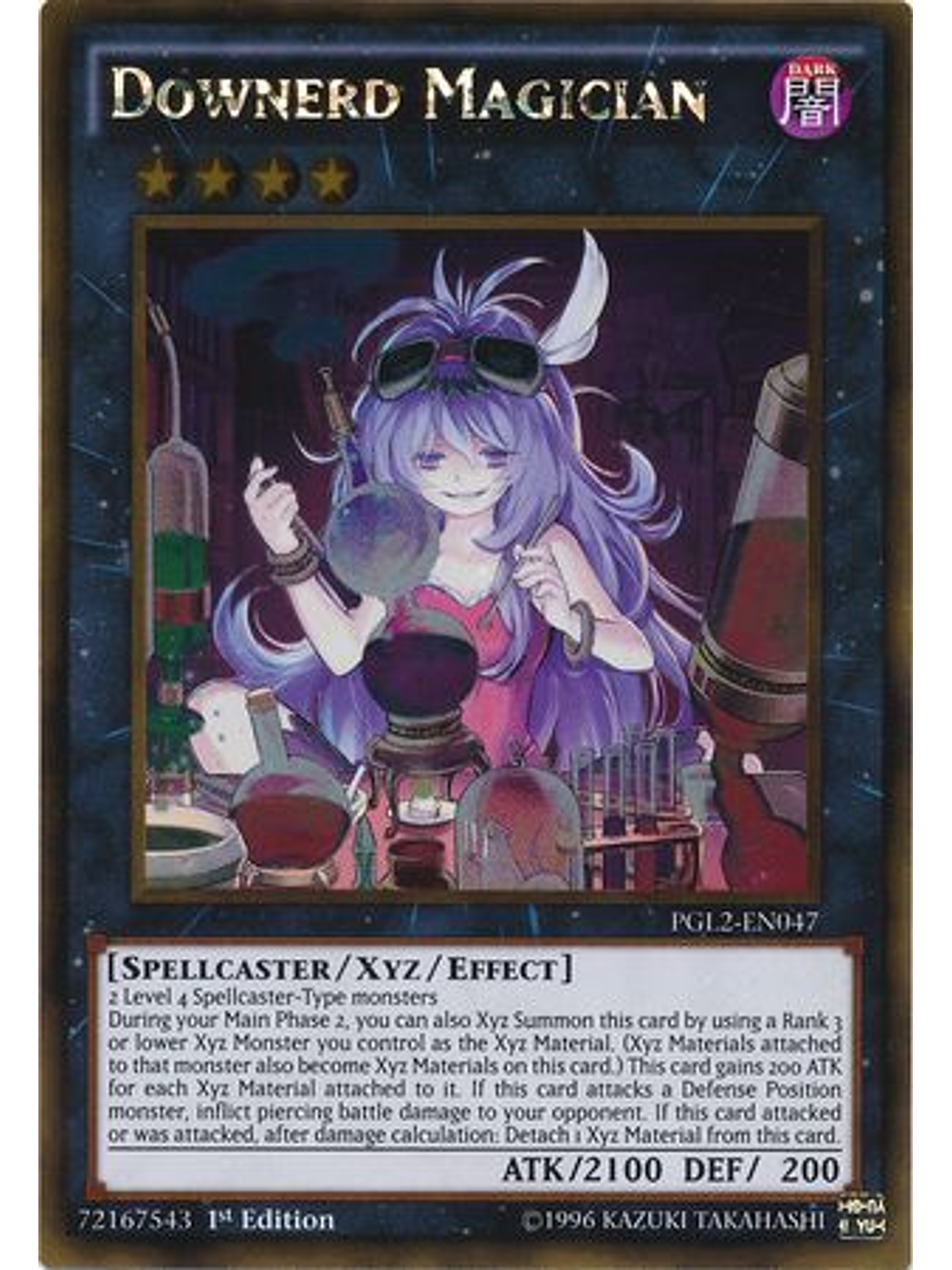 Downerd Magician - PGL2-EN047 - Gold Rare 1st Edition 1