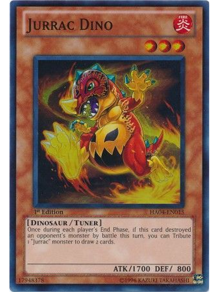 Jurrac Dino - HA04-EN015 - Super Rare 1st Edition 1