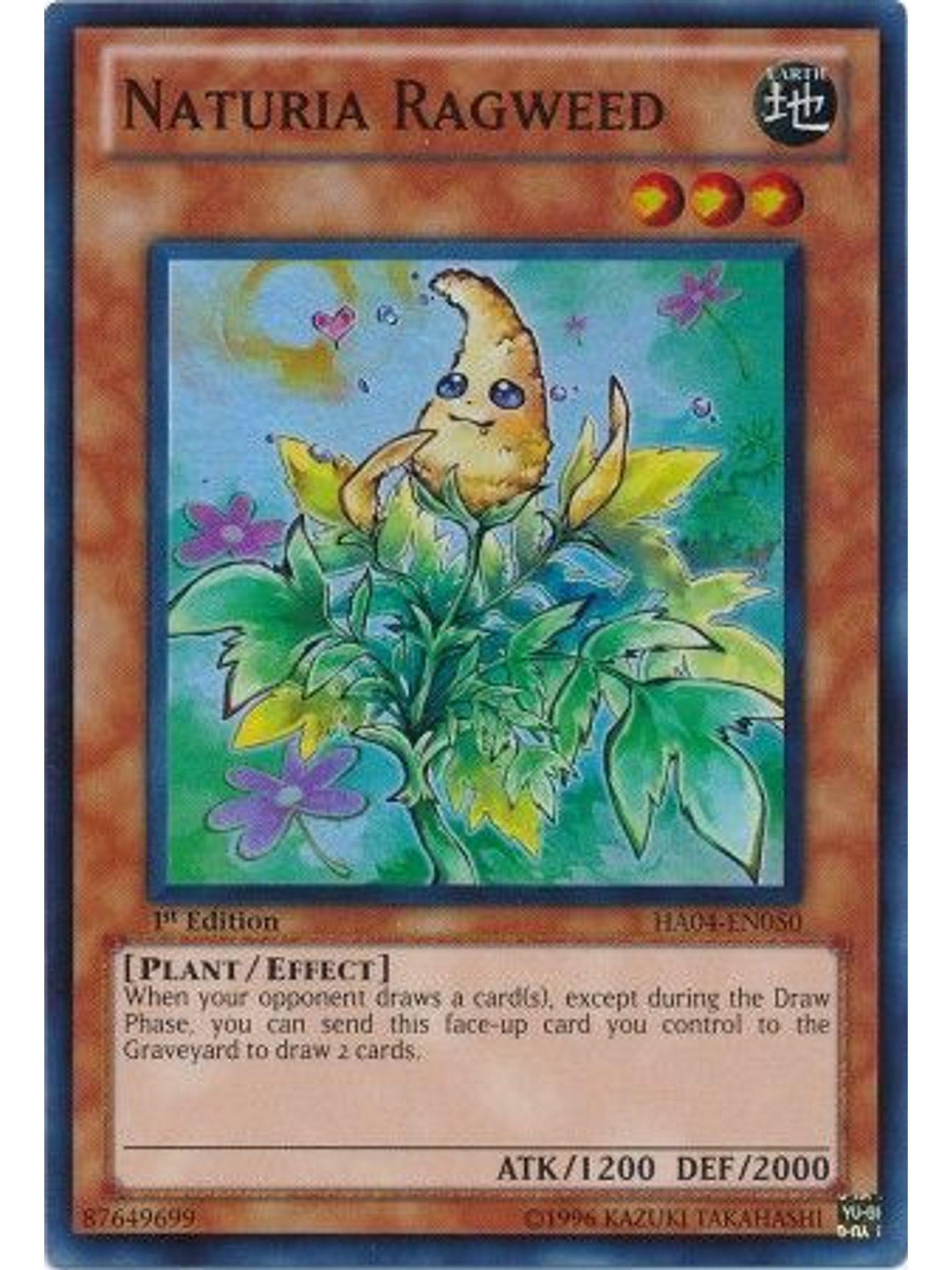 Naturia Ragweed - HA04-EN050 - Super Rare 1st Edition 1