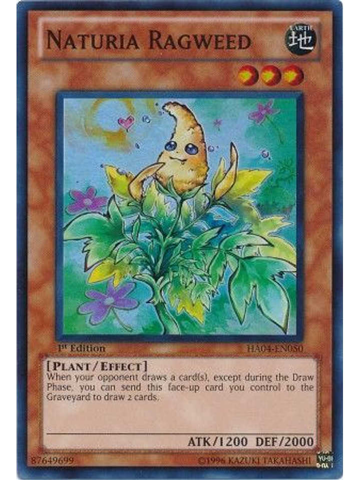Naturia Ragweed - HA04-EN050 - Super Rare 1st Edition 1