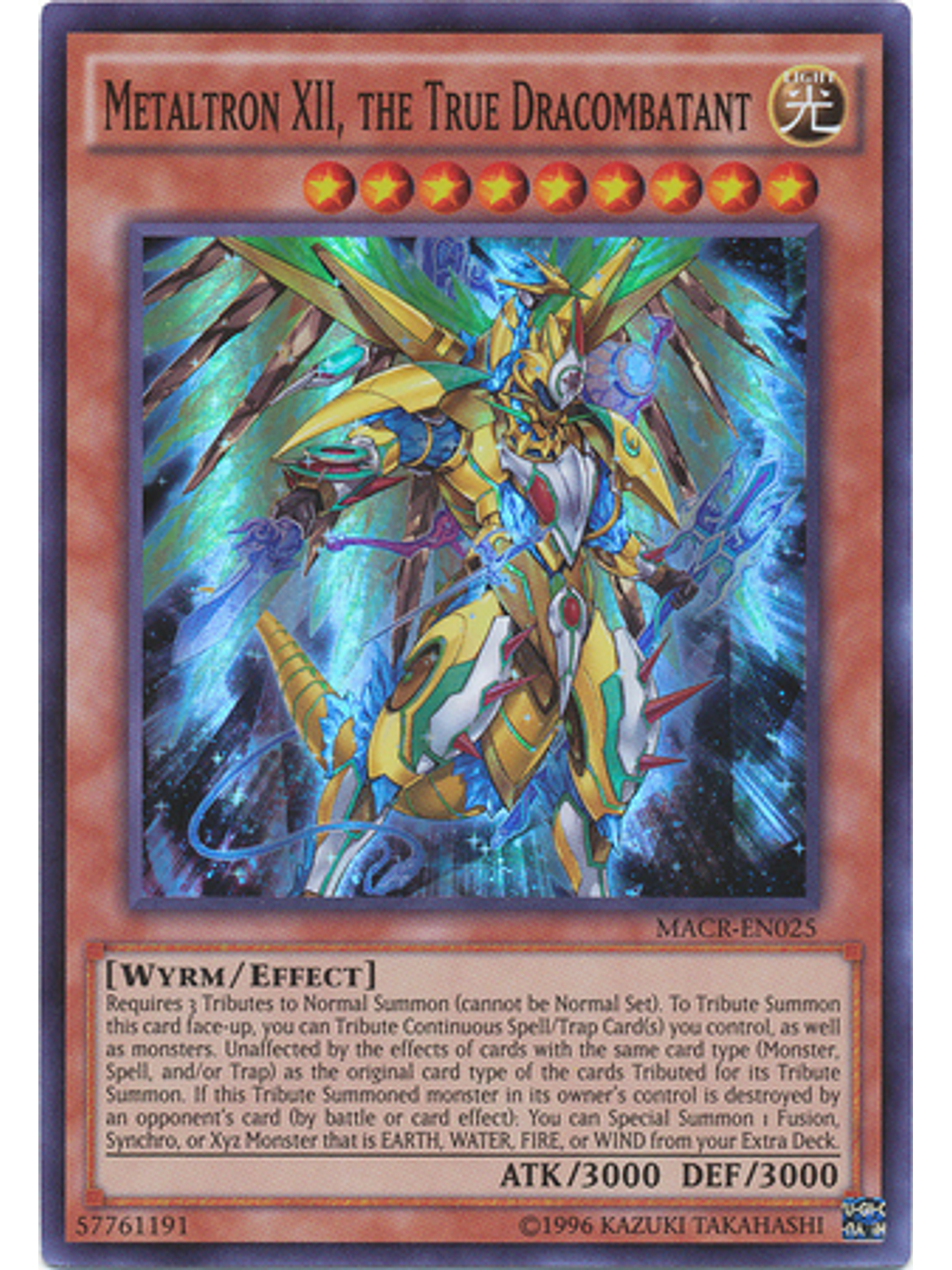 Metaltron XII, the True Dracombatant - MACR-EN025 - Super Rare Unlimited 1