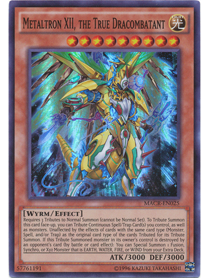 Metaltron XII, the True Dracombatant - MACR-EN025 - Super Rare Unlimited 1