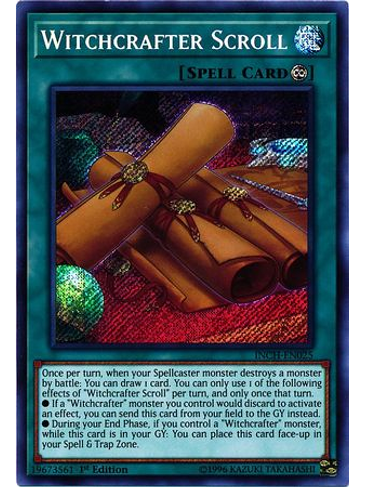 Witchcrafter Scroll - INCH-EN025 - Secret Rare 1st Edition 1