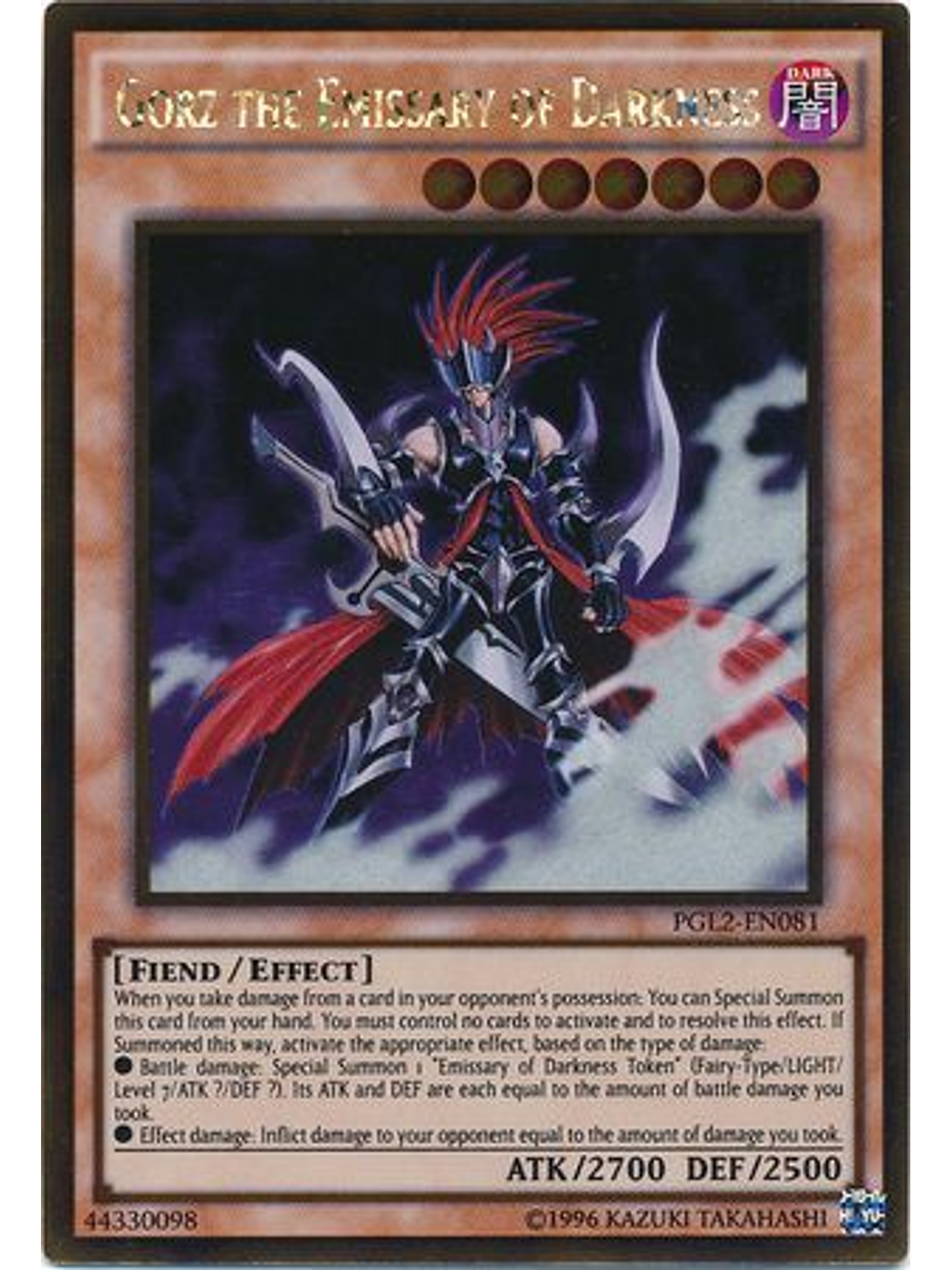 Gorz the Emissary of Darkness - PGL2-EN081 - Gold Rare Unlimited 1