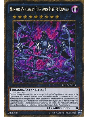 Number 95: Galaxy-Eyes Dark Matter Dragon - PGL2-EN015 - Gold Secret Rare Unlimited