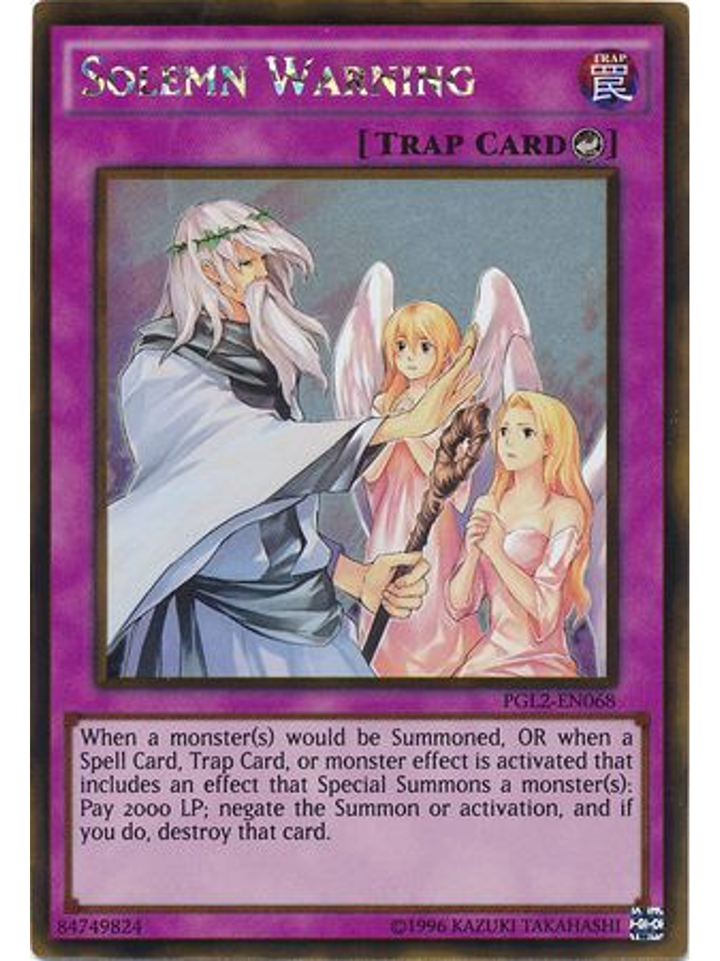 Solemn Warning - PGL2-EN068 - Gold Rare Unlimited 1