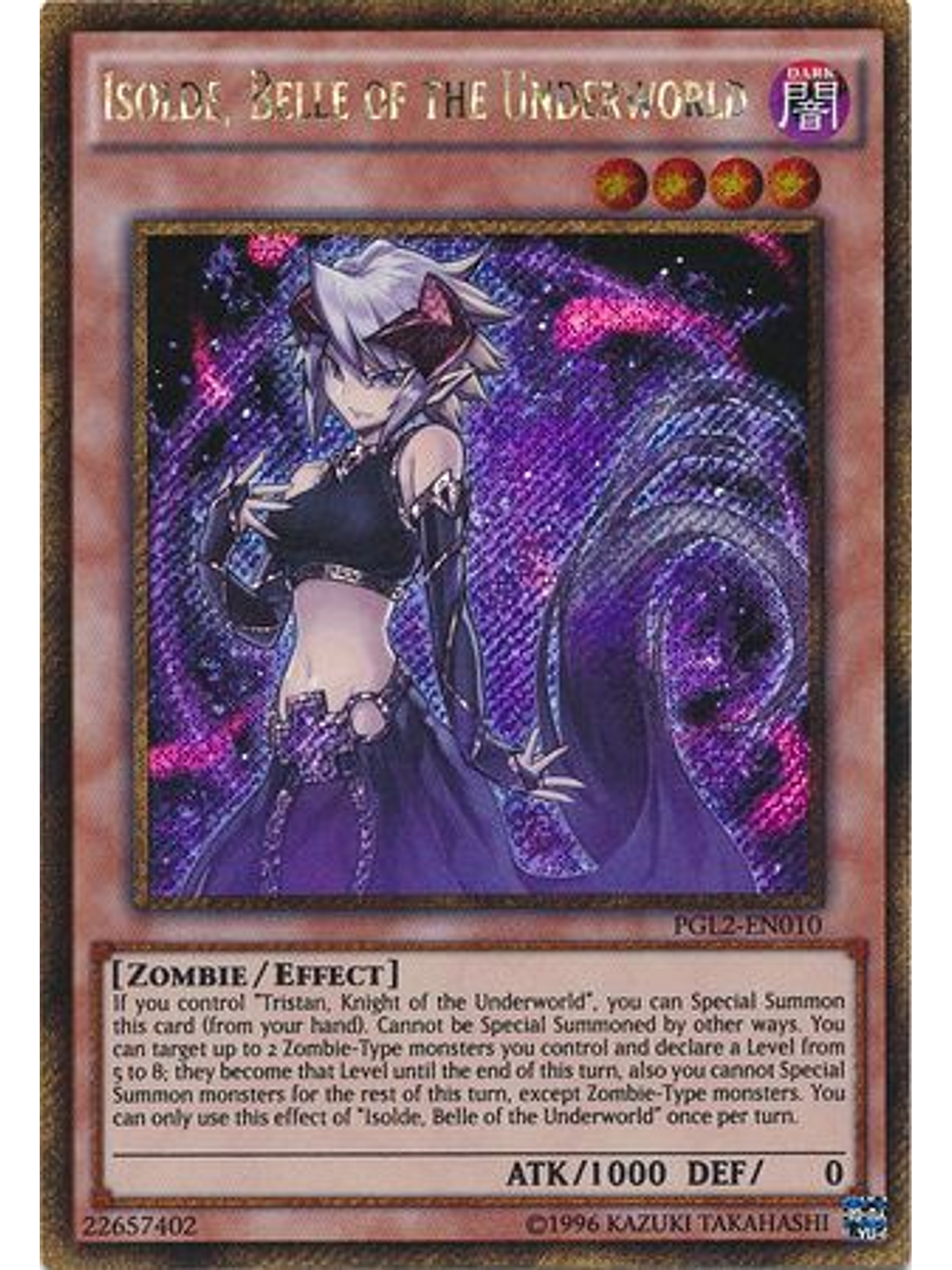 Isolde, Belle of the Underworld - PGL2-EN010 - Gold Secret Rare Unlimited 1