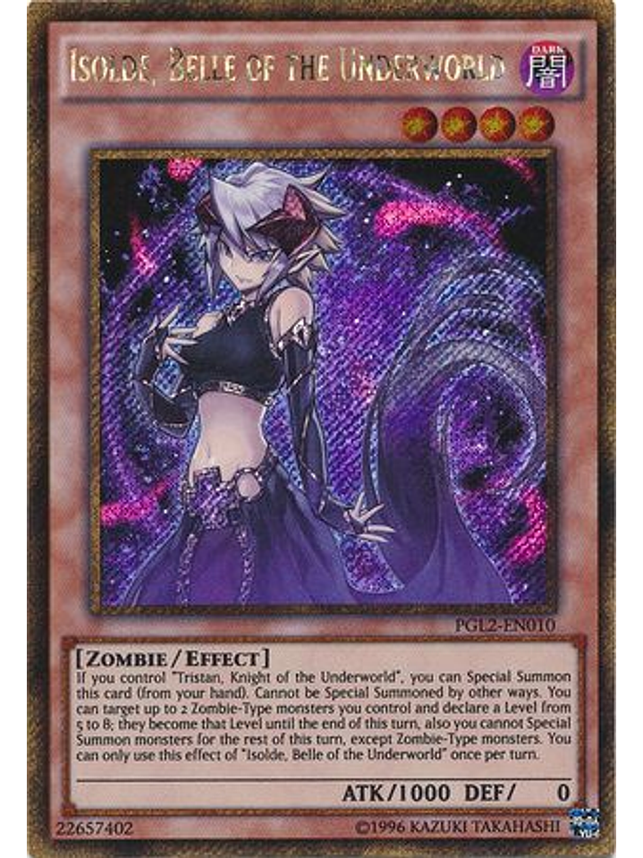 Isolde, Belle of the Underworld - PGL2-EN010 - Gold Secret Rare Unlimited 1