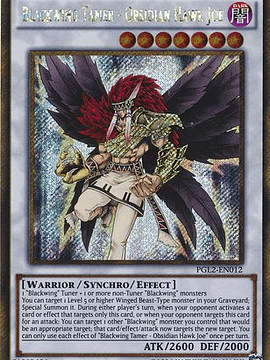 Blackwing Tamer - Obsidian Hawk Joe - PGL2-EN012 - Gold Secret Rare Unlimited