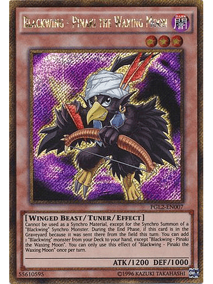 Blackwing - Pinaki the Waxing Moon - PGL2-EN007 - Gold Secret Rare Unlimited