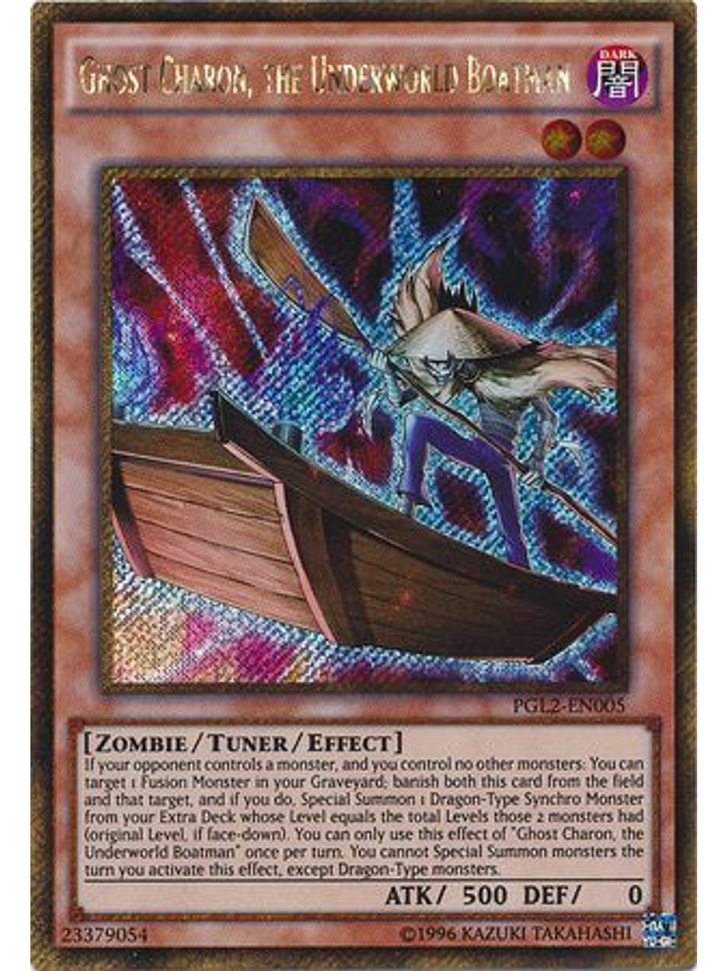 Ghost Charon, the Underworld Boatman - PGL2-EN005 - Gold Secret Rare Unlimited 1