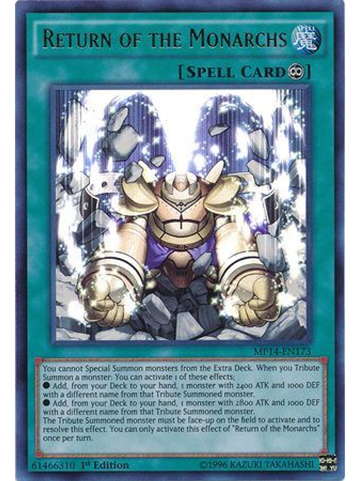 Return of the Monarchs - MP14-EN173 - Ultra Rare 1st Edition 1