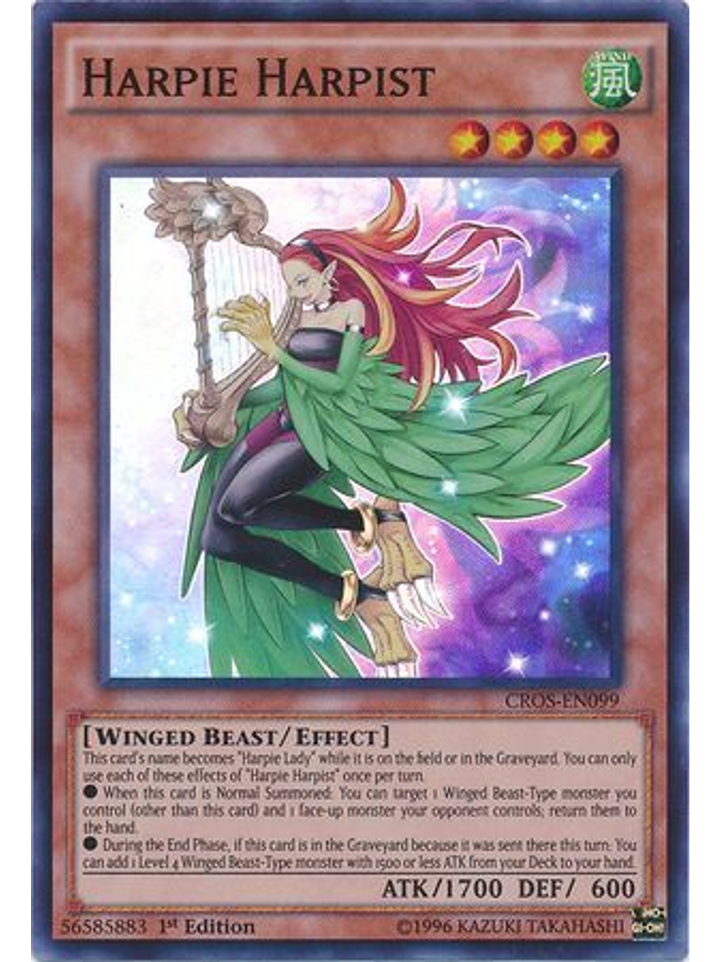 Harpie Harpist - CROS-EN099 - Super Rare 1st Edition 1