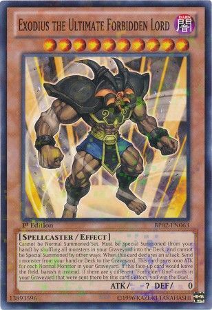 Exodius the Ultimate Forbidden Lord - BP02-EN063 - Mosaic Rare 1st Edition