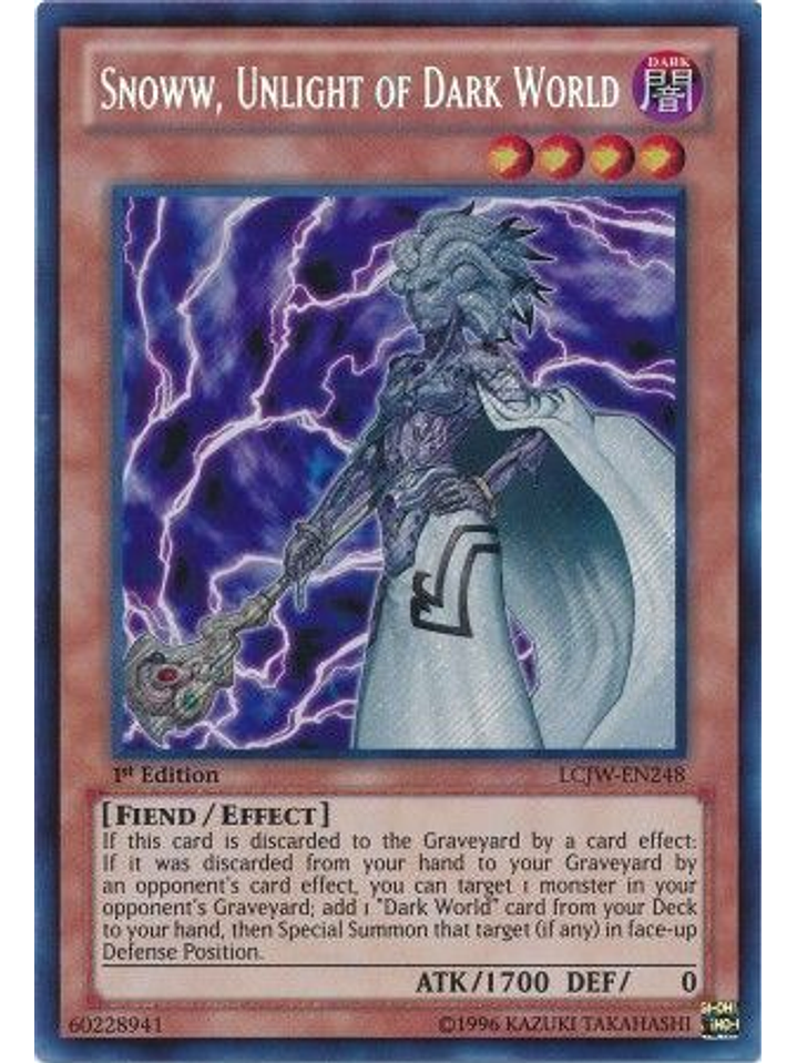 Snoww, Unlight of Dark World - LCJW-EN248 - Secret Rare 1