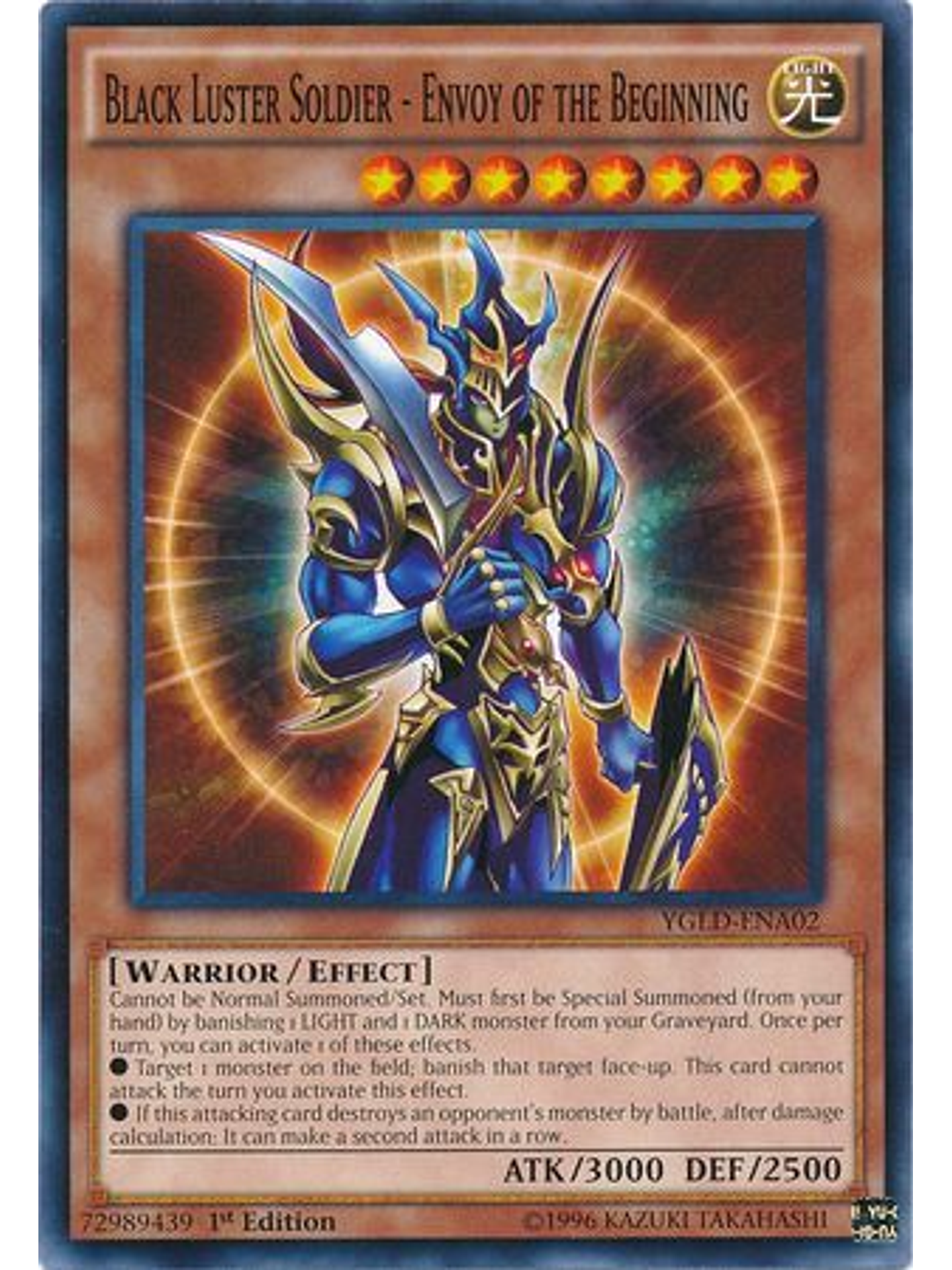 Black Luster Soldier - Envoy of the Beginning - YGLD-ENA02 - Common 1st Edition 1