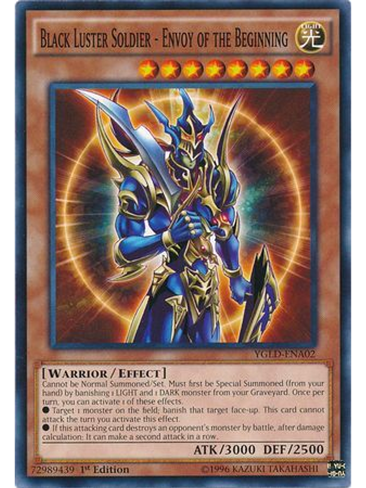 Black Luster Soldier - Envoy of the Beginning - YGLD-ENA02 - Common 1st Edition 1
