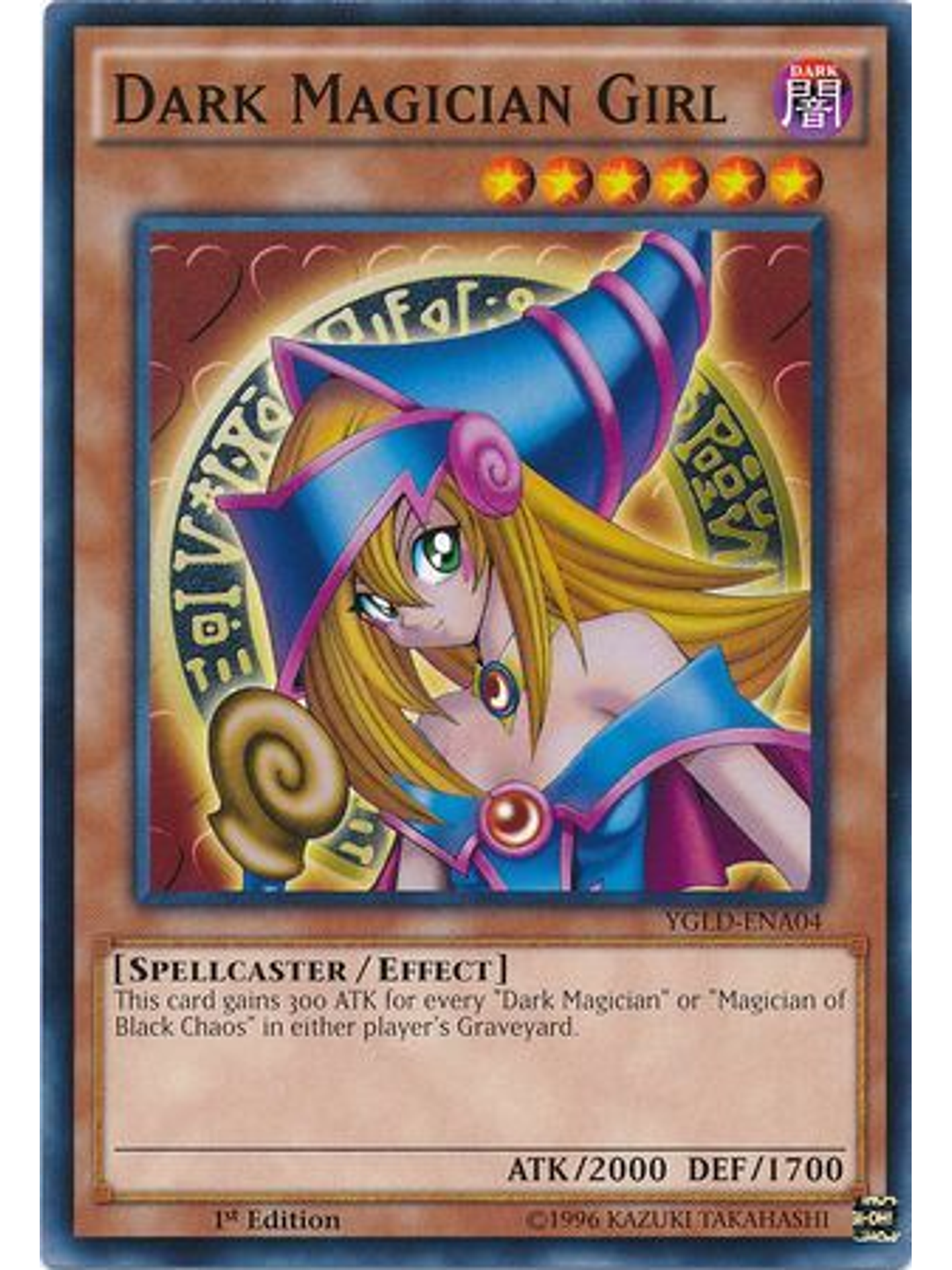 Dark Magician Girl - YGLD-ENA04 - Common 1st Edition 1