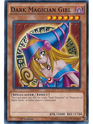 Dark Magician Girl - YGLD-ENA04 - Common 1st Edition