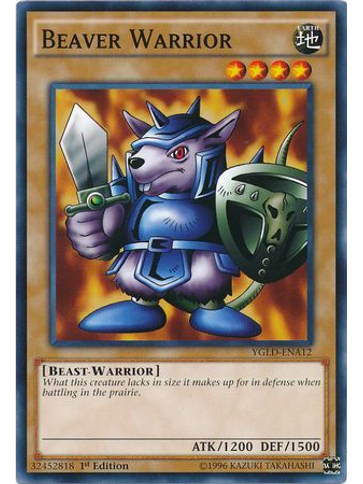 Beaver Warrior - YGLD-ENA12 - Common 1st Edition 1