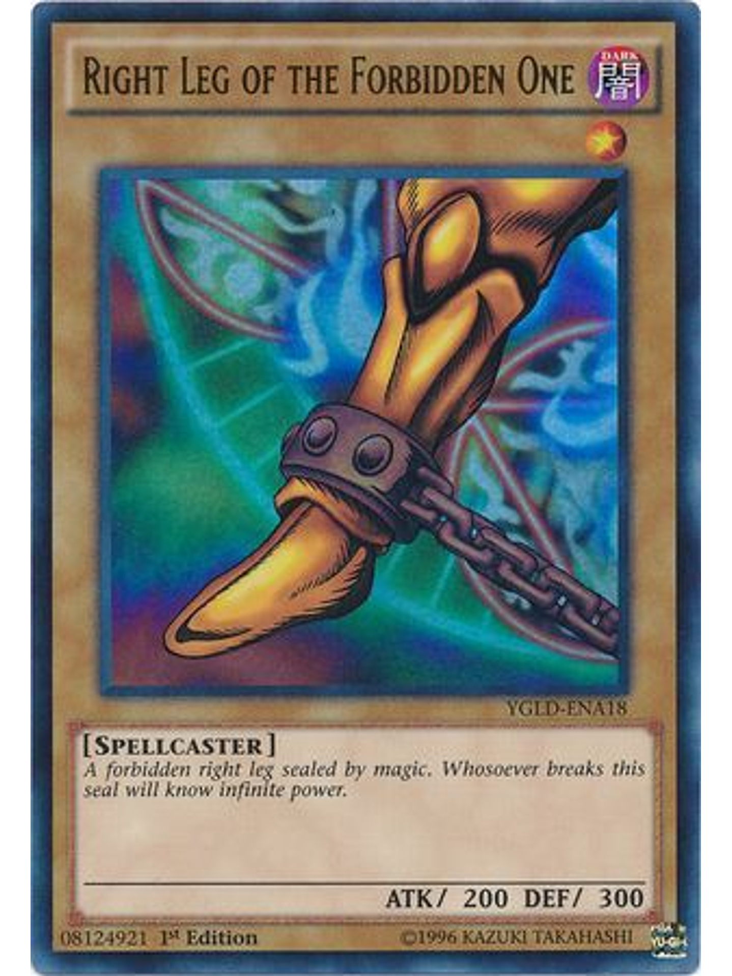 Right Leg of the Forbidden One - YGLD-ENA18 - Ultra Rare 1st Edition 1