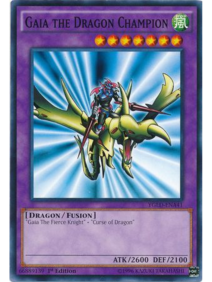 Gaia the Dragon Champion - YGLD-ENA41 - Common 1st Edition 1