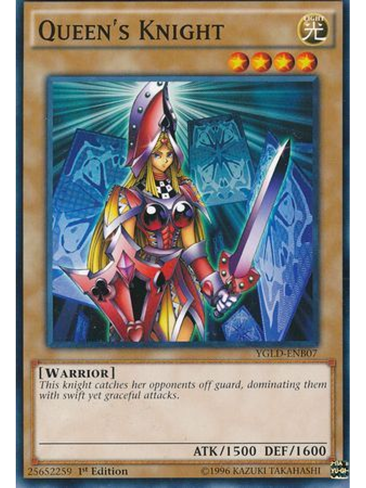 Queen's Knight - YGLD-ENB07 - Common 1st Edition 1