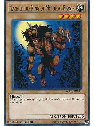 Gazelle the King of Mythical Beasts - YGLD-ENB10 - Common 1st Edition