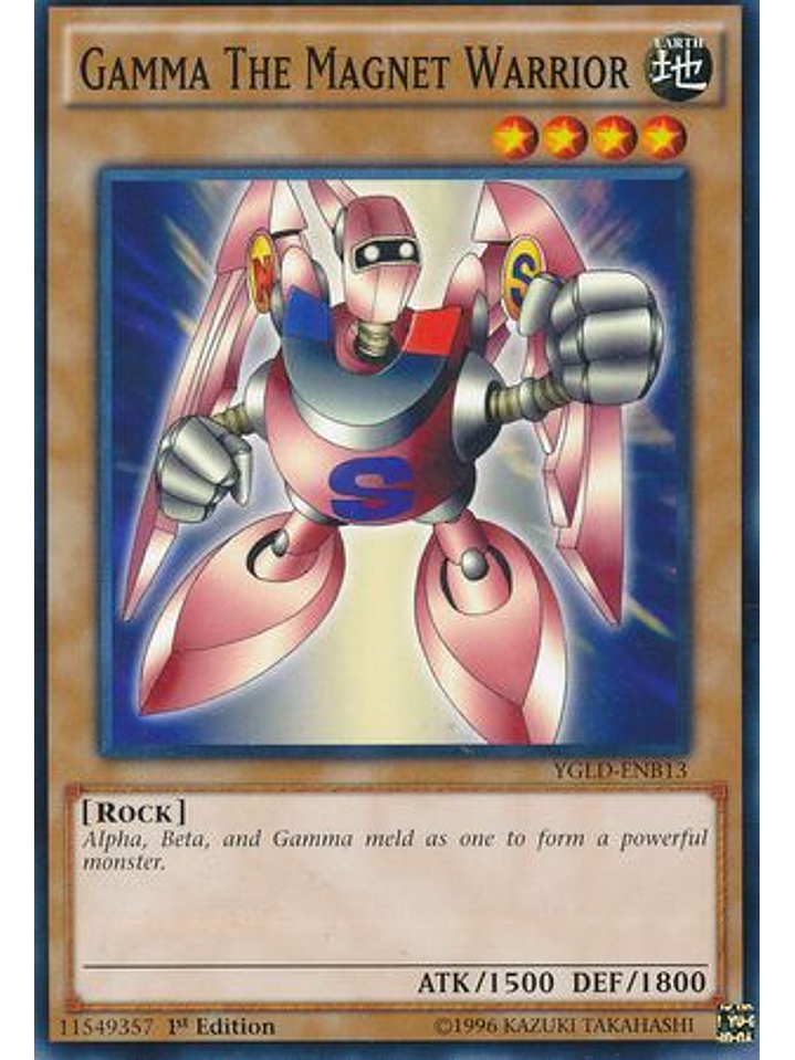 Gamma The Magnet Warrior - YGLD-ENB13 - Common 1st Edition 1