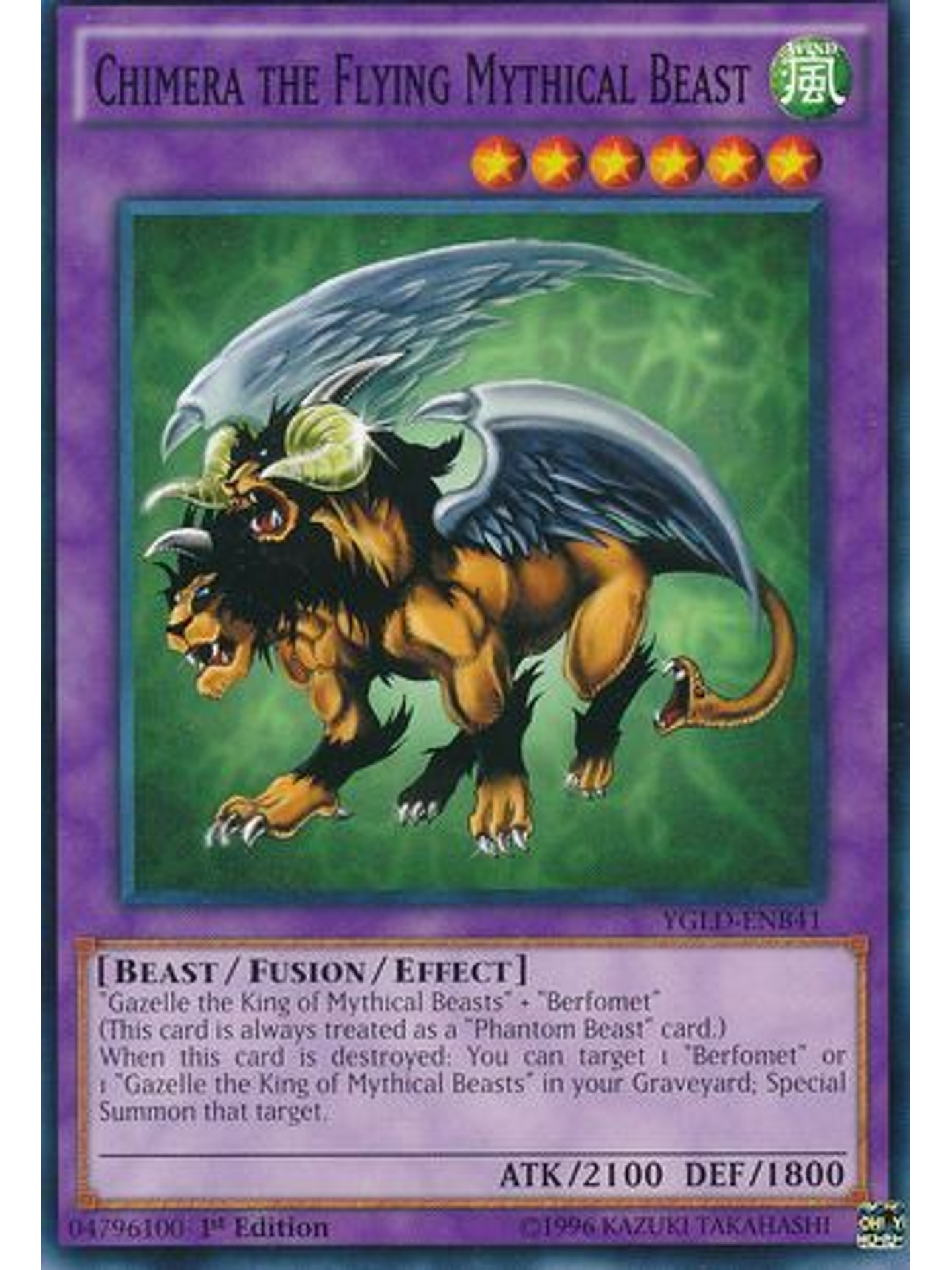 Chimera the Flying Mythical Beast - YGLD-ENB41 - Common 1st Edition 1