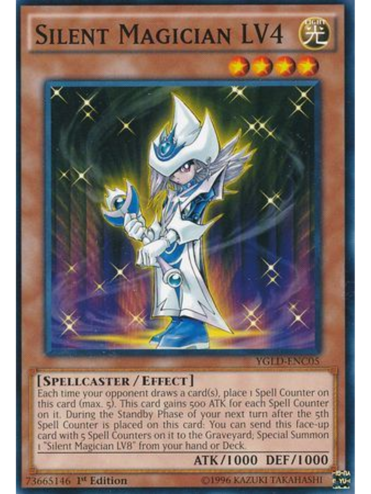 Silent Magician LV4 - YGLD-ENC05 - Common 1st Edition 1