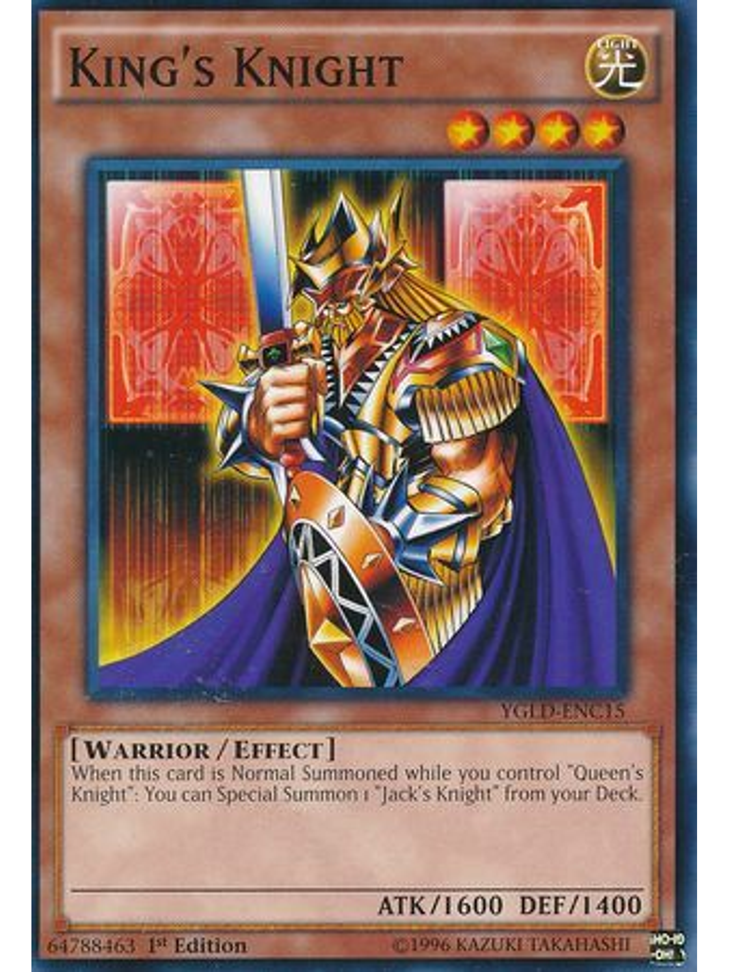 King's Knight - YGLD-ENC15 - Common 1st Edition 1