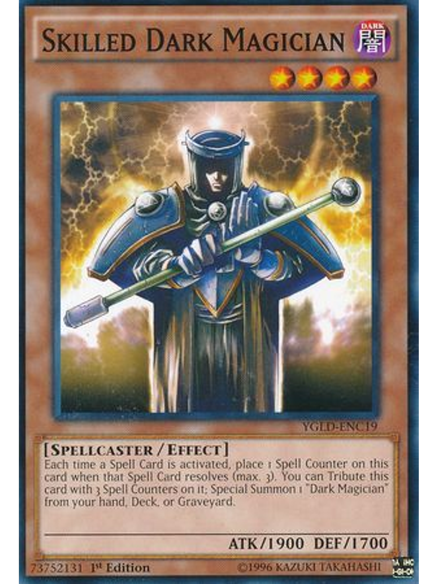 Skilled Dark Magician - YGLD-ENC19 - Common 1st Edition 1