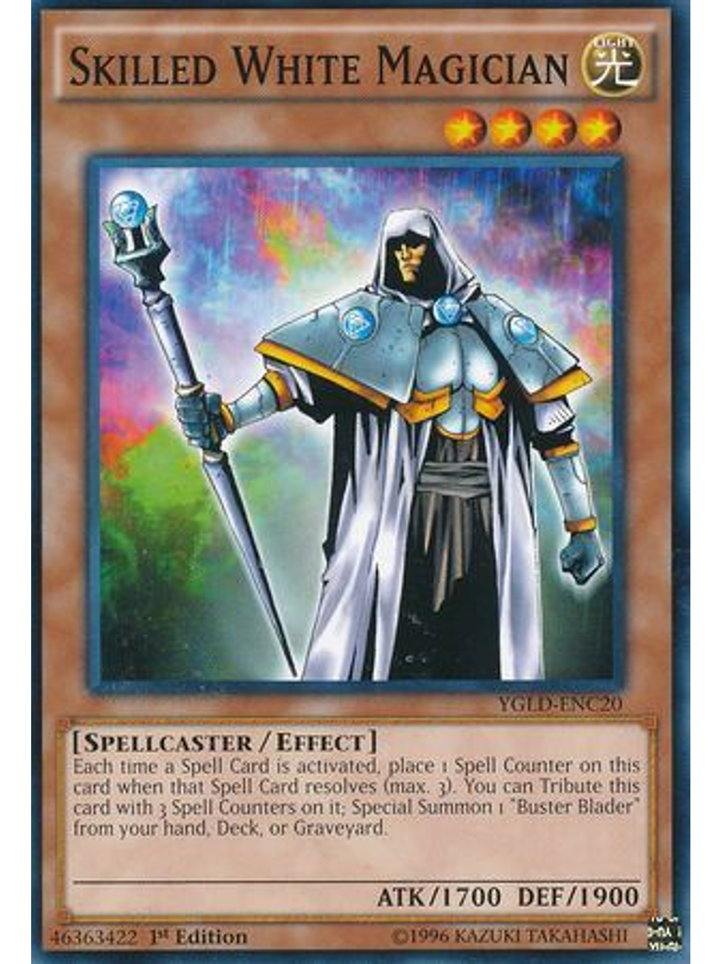 Skilled White Magician - YGLD-ENC20 - Common 1st Edition 1