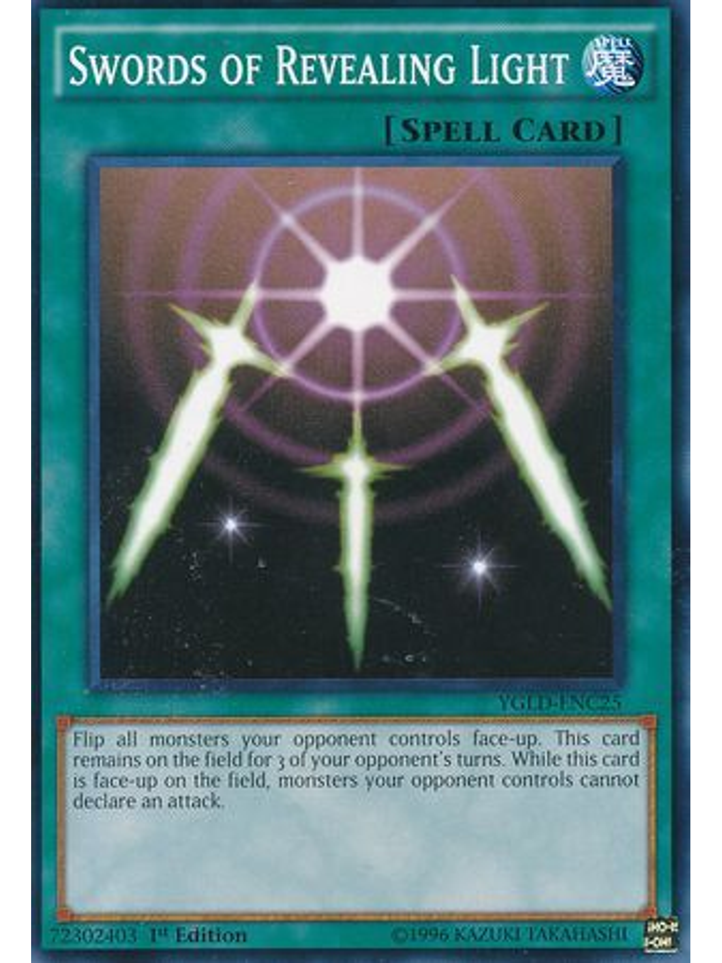 Swords of Revealing Light - YGLD-ENC25 - Common 1st Edition 1