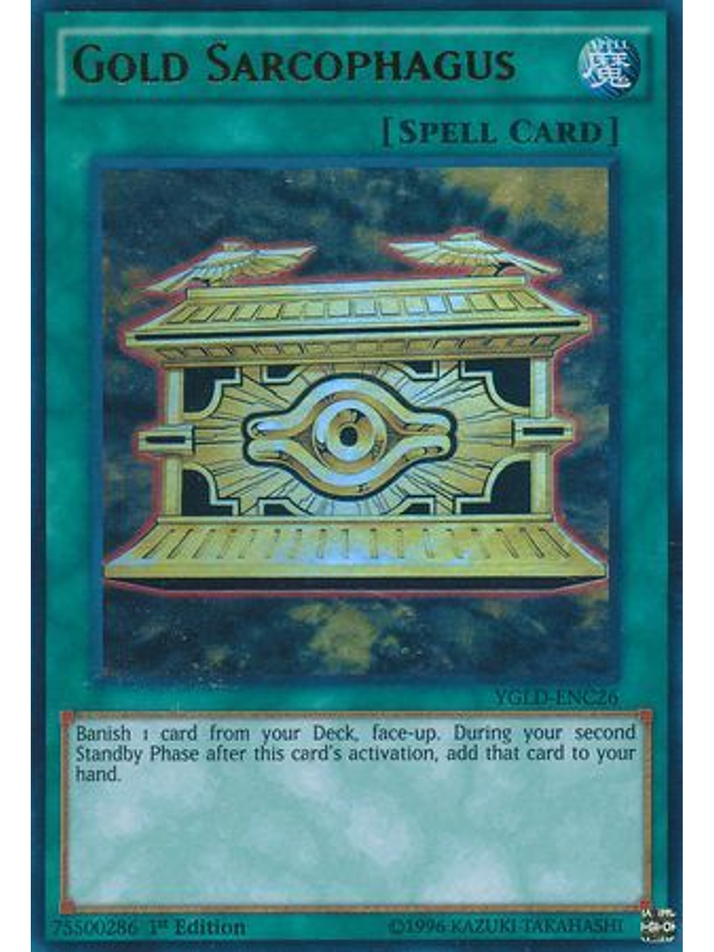 Gold Sarcophagus - YGLD-ENC26 - Ultra Rare 1st Edition 1
