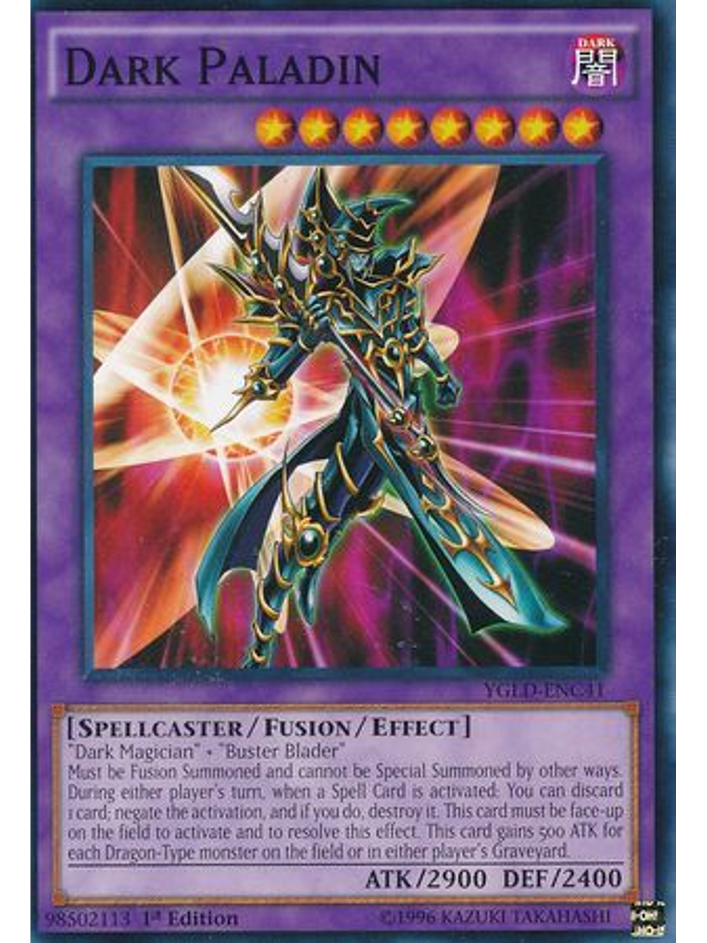 Dark Paladin - YGLD-ENC41 - Common 1st Edition 1