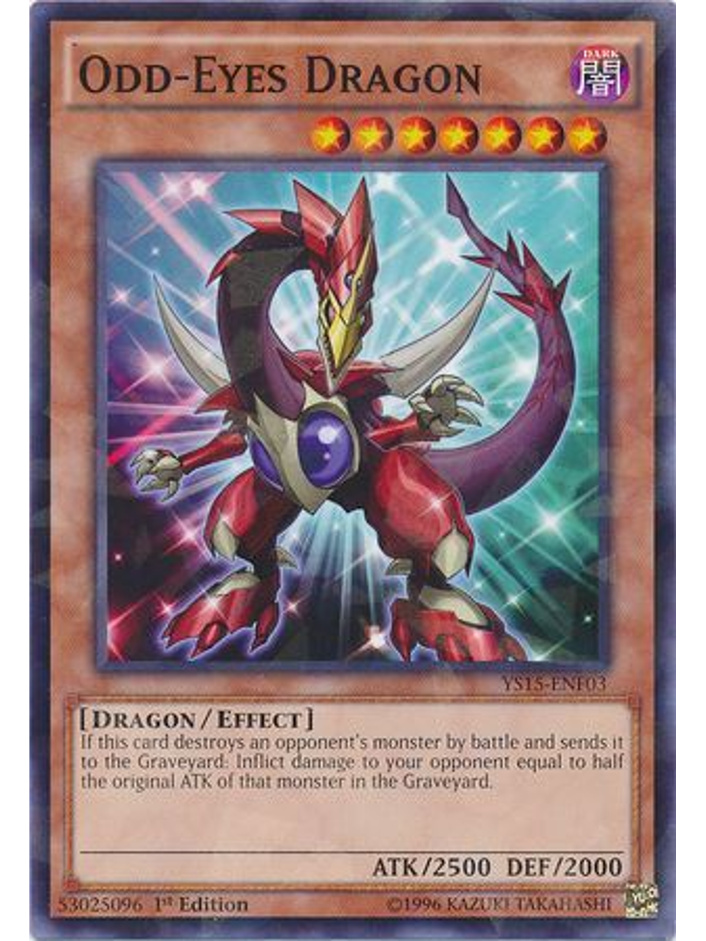 Odd-Eyes Dragon - YS15-ENF03 - Shatterfoil Rare 1st Edition 1