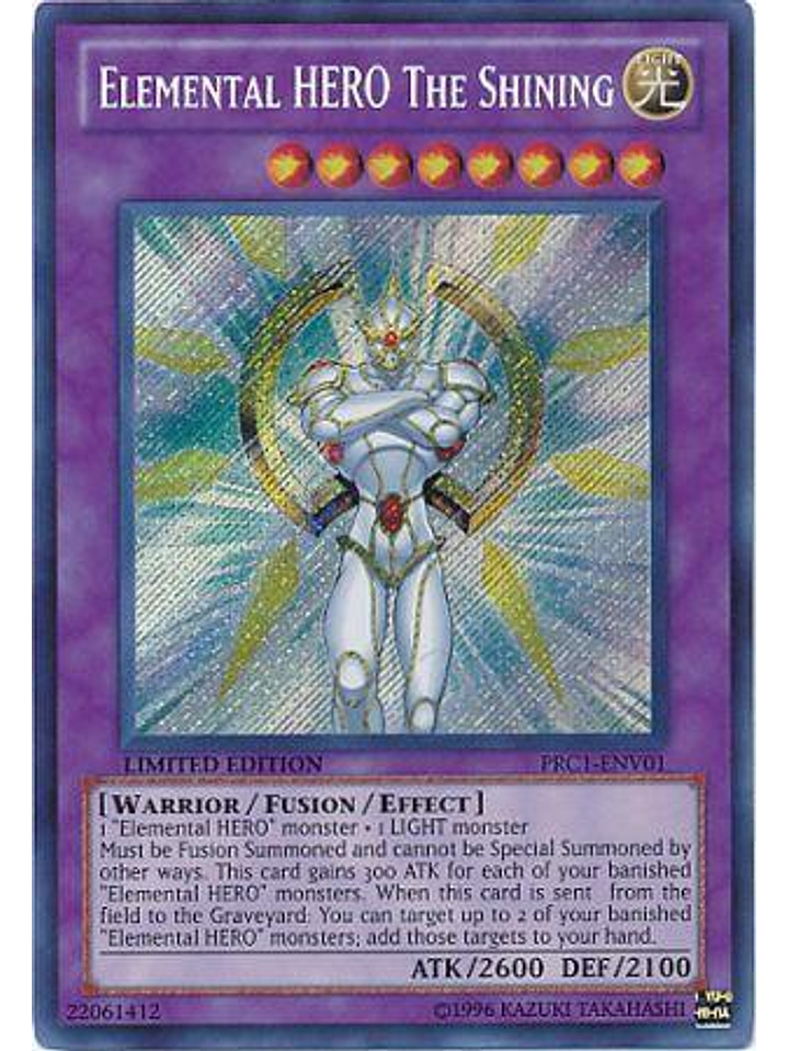 Elemental Hero The Shining - PRC1-ENV01 - Secret Rare 1