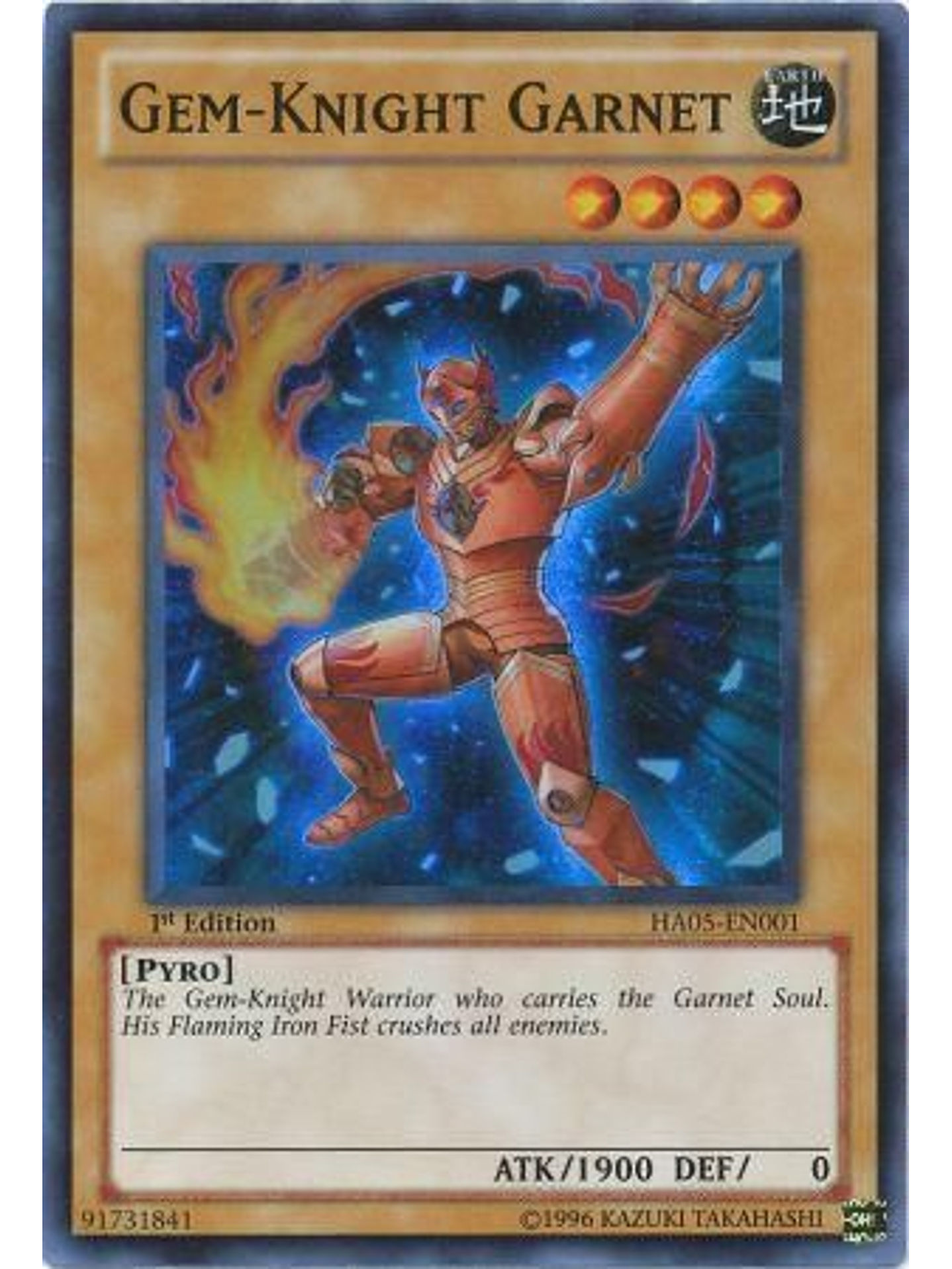Gem-Knight Garnet - HA05-EN001 - Super Rare 1st Edition 1