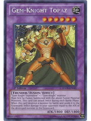 Gem-Knight Topaz - HA05-EN021 - Secret Rare 1st Edition