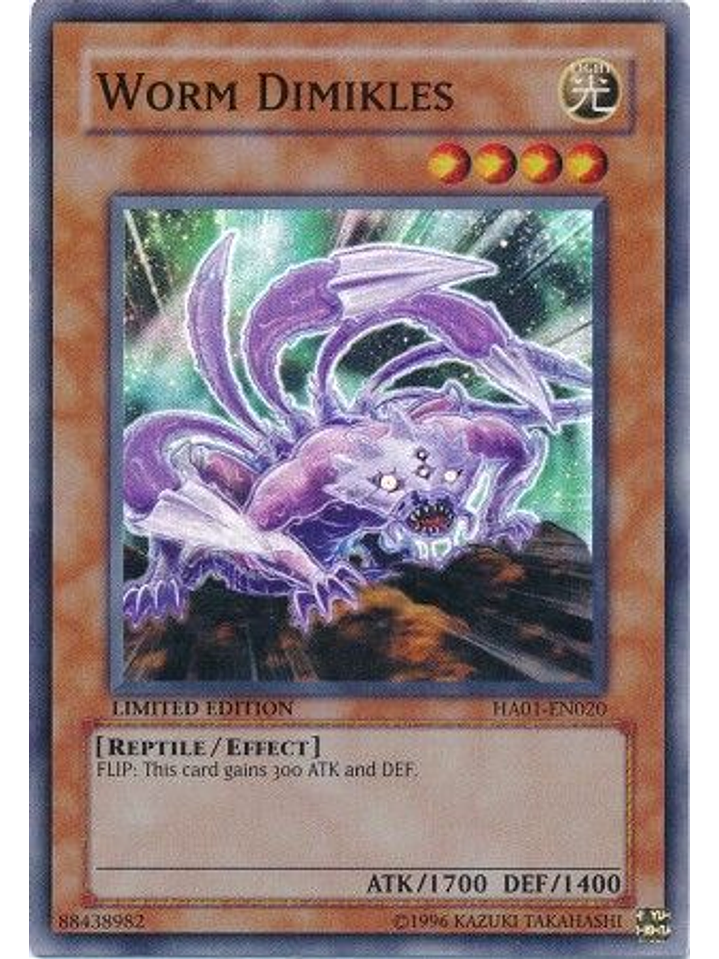 Worm Dimikles - HA01-EN020 - Super Rare 1st Edition 1