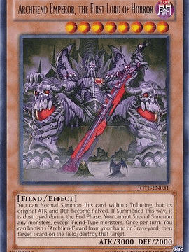 Archfiend Emperor, the First Lord of Horror - JOTL-EN031 - Rare Unlimited