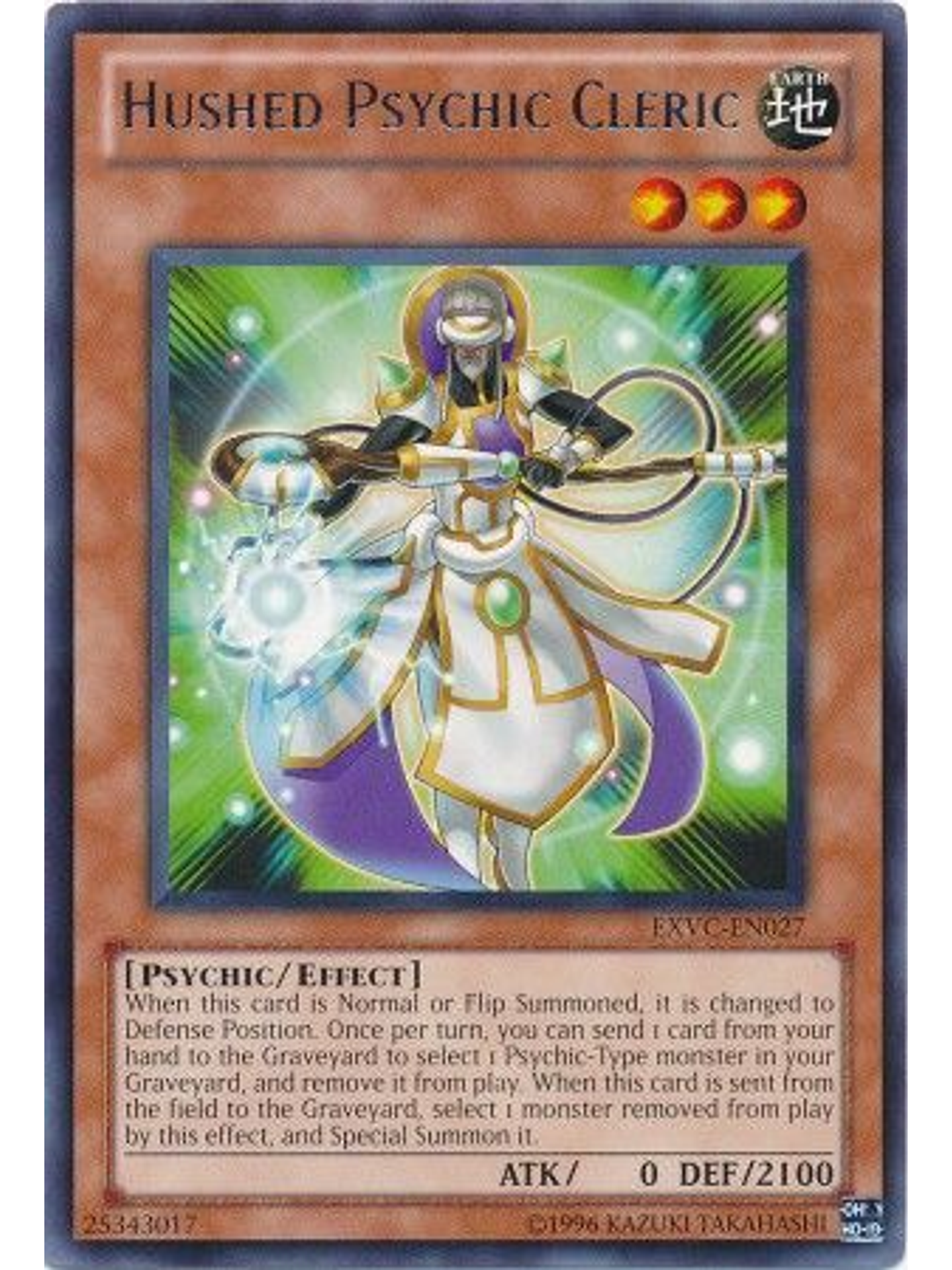 Hushed Psychic Cleric - EXVC-EN027 - Rare Unlimited 1