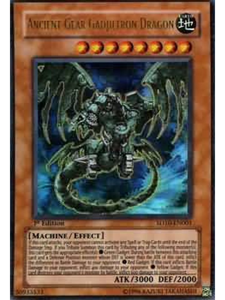 Ancient Gear Gadjiltron Dragon - SD10-EN001 - Ultra Rare 1st Edition 1