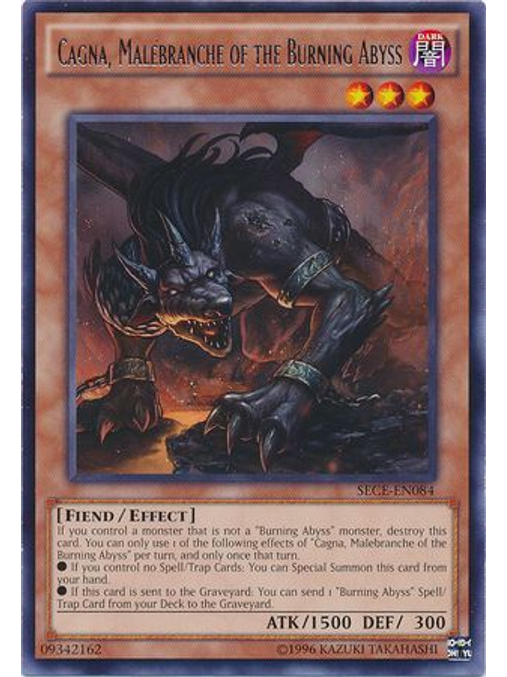 Cagna, Malebranche of the Burning Abyss - SECE-EN084 - Rare Unlimited 1