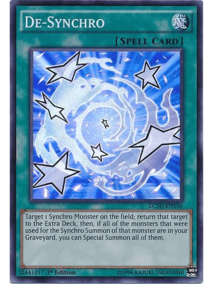 De-Synchro - LC5D-EN136 - Super Rare 1st Edition