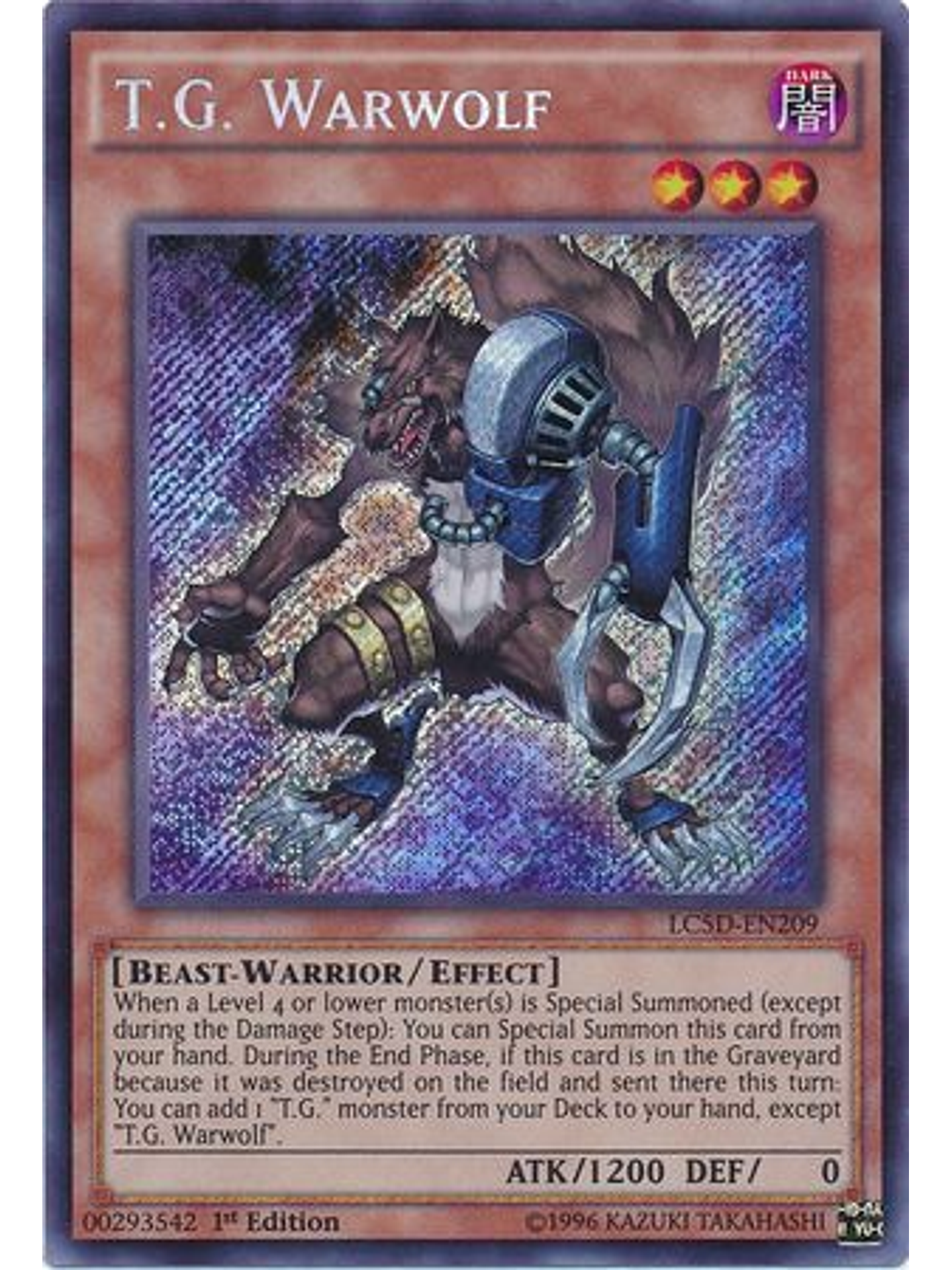 T.G. Warwolf - LC5D-EN209 - Secret Rare 1st Edition 1