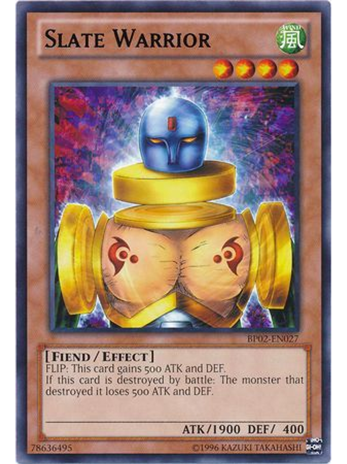 Slate Warrior - BP02-EN027 - Rare Unlimited 1