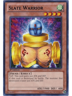 Slate Warrior - BP02-EN027 - Rare 1st Edition
